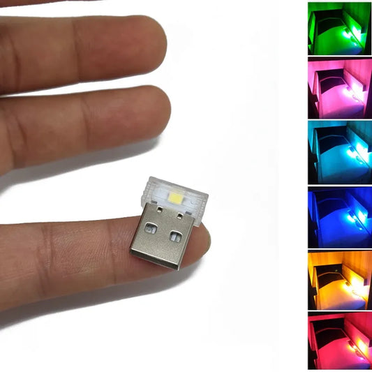 Mini USB LED Car Interior Atmosphere Light: Emergency Lighting & Colorful Decorative Lamp | Auto Accessory