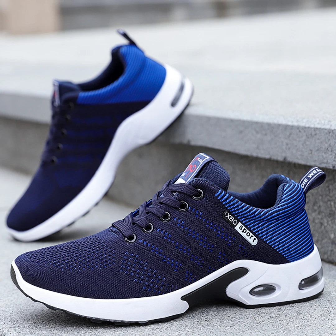 Men’s Trendy Breathable Lace-Up Running Shoes - Korean Version, Light Casual Sports Footwear