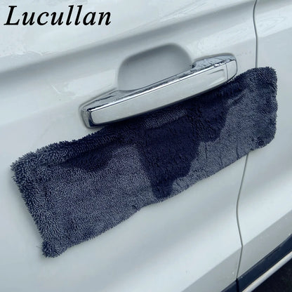 Lucullan Magnet Premium Microfiber Towels: Twist Loop Towels for Drying Door Handles & Mirrors - Absorbent & Quick Drying