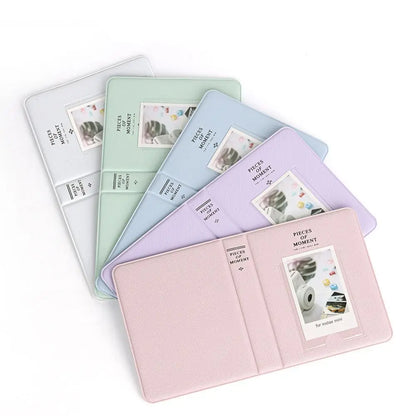 64 Pockets Instant Camera Photo Album - 3-Inch Pictures Storage Case for Fujifilm Instax Mini 12/11/9, Stamps Tickets Cards