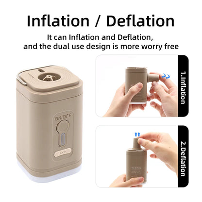 Portable Wireless Electric Air Pump: Inflator / Deflator for Cushions, Air Beds, Boats, Swimming Rings