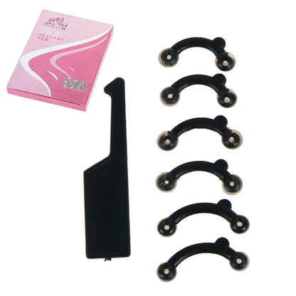 6PCS Beauty Nose Up Lifting Clip Set - 3 Sizes in 1 Nose Reshaper Massage Tool - Face Corrector Kit for No Pain Shaping