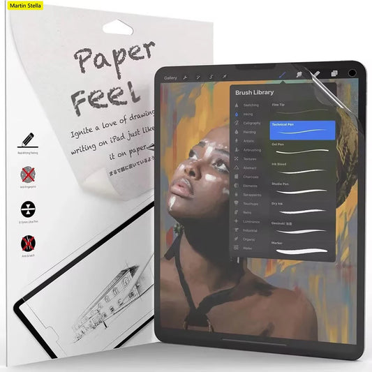 Paper-Like PET Screen Protector for iPad: Compatible with Various Models Including 9.7/Air 2/3, 10.5/Air 4/5, 10.9/Pro 11/12.9, 10.2/10/9th/8th/7th Gen, Mini 1/2/3/4/5/6