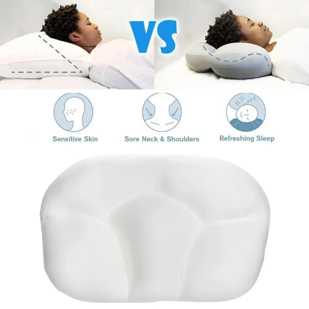 All-Round Sleep Pillow - Egg Sleeper Memory Foam Orthopedic Neck Pillow for Pain Relief - 3D Micro Airball Deep Sleep Support