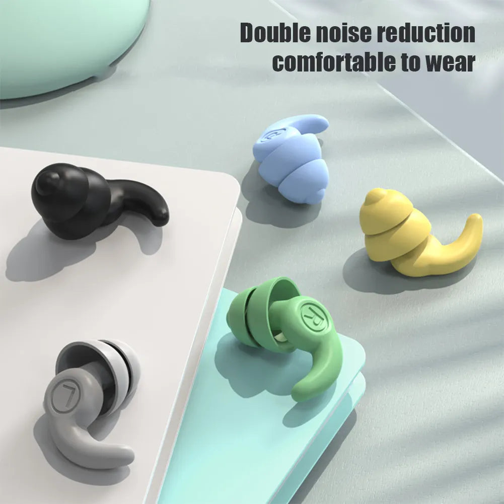 Dive into Silence with Anti-Noise Silicone Earplugs - Perfect for Sleeping, Diving, Surfing, and Swimming Ear Protection