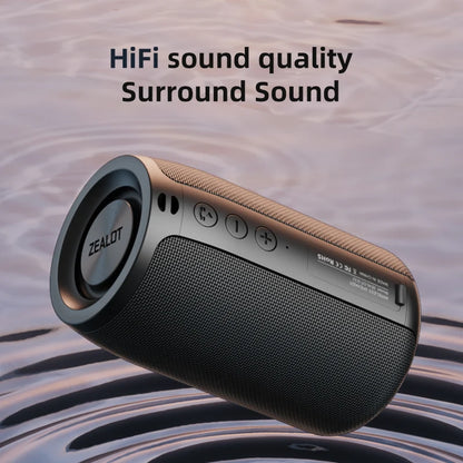 ZEALOT S32 Mini Portable Bluetooth Speaker - HIFI Subwoofer with FM Radio, TF Card, TWS, and USB Support