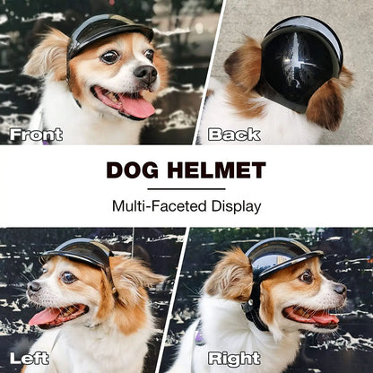 ATUBAN Small Pet Dog Helmet: Motorcycle Dog Hard Hat with Ear Hole - Multi-Sport Outdoor Bike Doggy Cap for Dogs and Cats