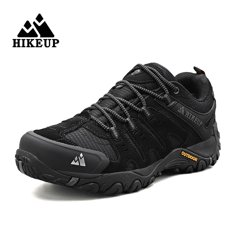 HIKEUP Men’s Hiking Shoes – Suede Leather, Wear-Resistant Outdoor Trekking, Walking, Hunting Tactical Sneakers