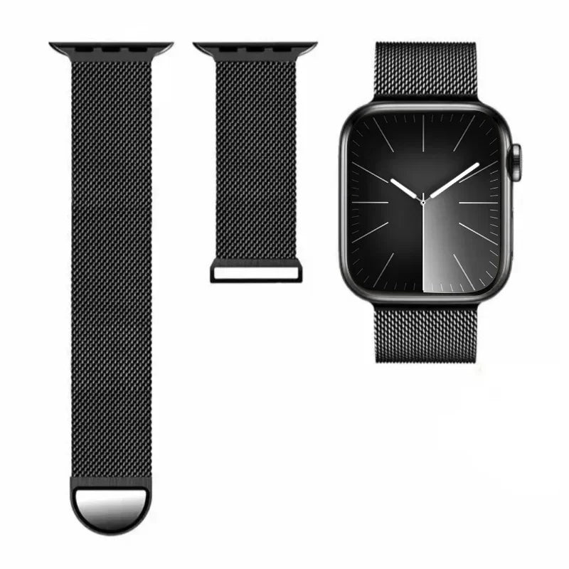 Magnetic Metal Strap for Apple Watch –  40mm, 41mm, 42mm, 44mm, 45mm, 49mm, Ultra 2, for Men & Women, Breathable Band for Series 3 4 5 6 7 8 9, SE