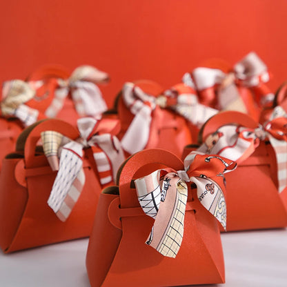 60pcs Leather Gift Bags with Ribbon: Ideal for Easter, Eid, Wedding Guest Favors, and Party Gifts