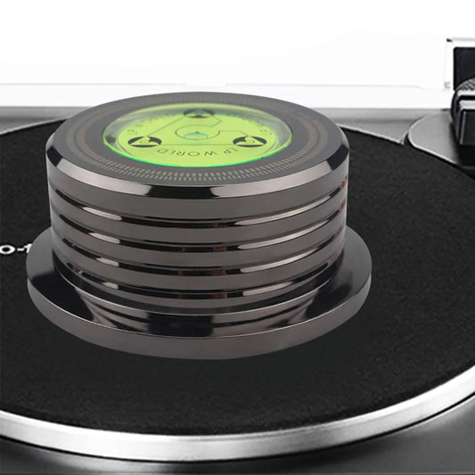 Stable Sound Precision: Universal 50Hz LP Disc Stabilizer - Metal Vinyl Turntable Weight Clamp, Aluminum Alloy Record Player Accessory