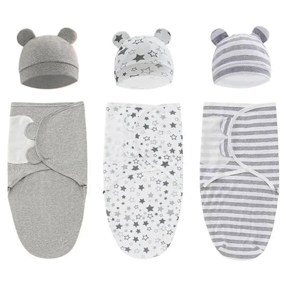 Cozy Baby Sleeping Bags: Newborn Cocoon Swaddle Wrap | 100% Cotton Envelope Design | 0-6 Months | Soft Baby Blanket & Sleepsack Combo - 1/2PCs