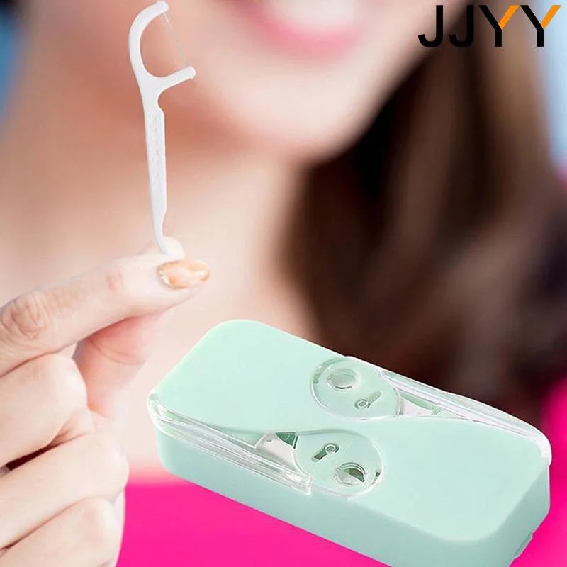 Portable Dental Floss Dispenser: Automatic Dental Floss Picks Case for Teeth Cleaning - Convenient Dental Care Supplies