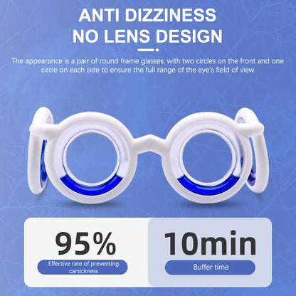 Detachable Anti-Sickness Glasses for Outdoor Travel - Lightweight Vertigo Relief Eyewear for Old Adults and Children - Lens-Free Design