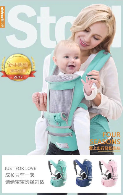 Ergonomic Baby Carrier: Infant Kid Hipseat Sling Front Facing Kangaroo Baby Wrap - Suitable for 0-36 Months, Ideal for Baby Travel