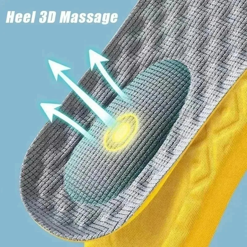 Step Up Your Comfort: Soft Latex Memory Foam Insole - Unisex Sport Running Foot Support Pad - Orthopedic Feet Care Insert with Massage Elastic Cushion