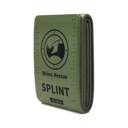 RHINO RESCUE First Aid Splint – 36" x 4.3" Green-Gray – Keeps Bones in Position – Ideal for Camping, Hiking, Emergency Kits