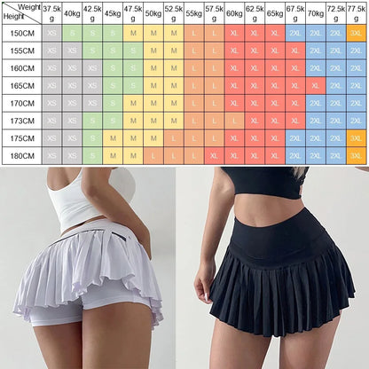 Cloud Hide Quick Dry Sports Skirt for Women - XL Gym, Tennis & Dancing Skorts with High Waist Running Fitness Shorts