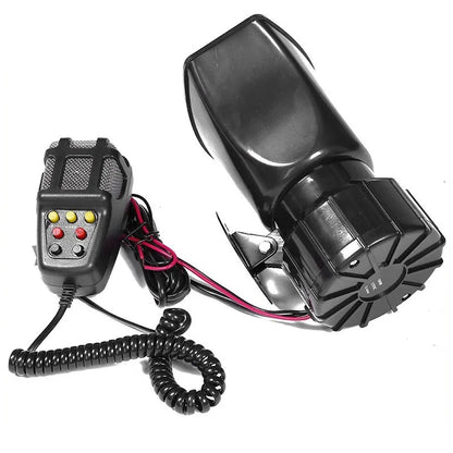 12V 7-Sound Car Warning Alarm and Siren - 110DB Loudspeaker Megaphone for Police, Firemen, Truck, and Emergency Vehicles