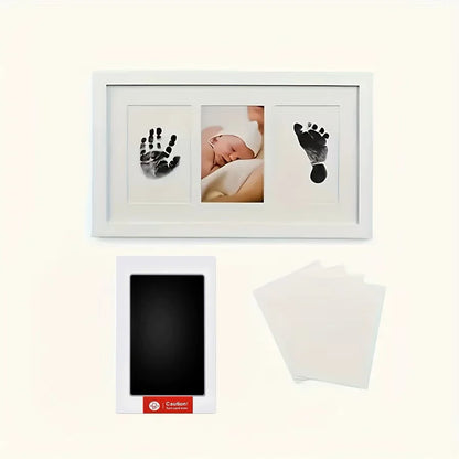 Baby Handprint and Footprint Ink Pad Kit - Safe, Non-Toxic, No-Touch Skin Inkless Pads for Pet Paw Prints - Ideal Souvenir and Gift