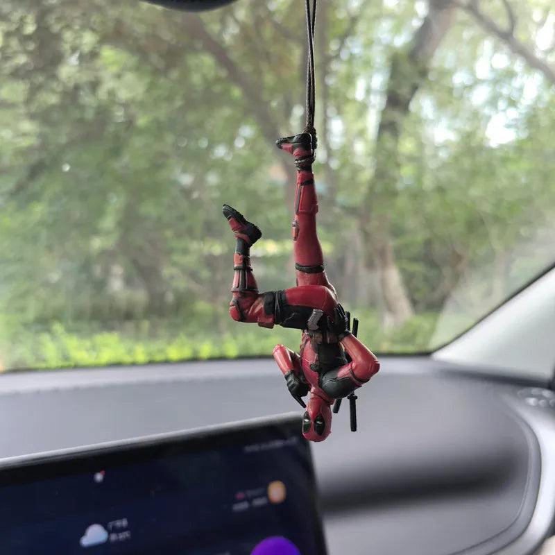 Marvel Deadpool Car Rearview Mirror Pendant – Mini Model Action Figure | New Hot Christmas Gift for Deadpool Fans