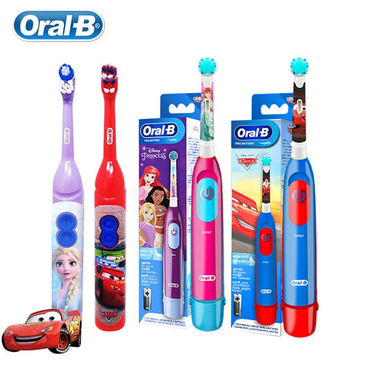 Oral-B Kid Electric Toothbrush: Pro-Health Soft Bristle, Rounded Vibrate Brush Heads - Gum Care Teeth Brush with Battery Power for Ages 3+