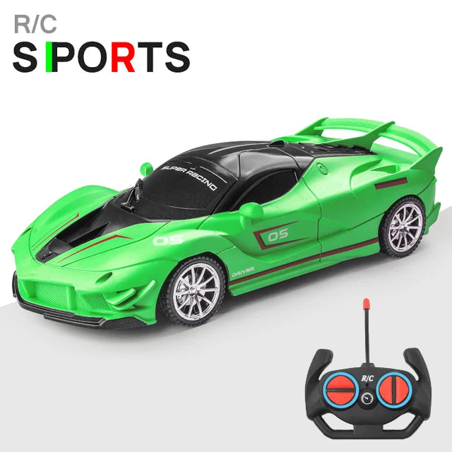 1/18 Scale RC Sports Car with LED Light - 2.4G Radio Remote Control, High-Speed Drifting Vehicle, Racing Toy for Boys and Girls