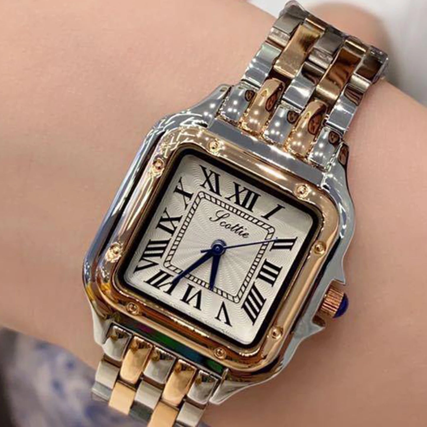 New Fashion Elegant Women’s Steel Watch – Waterproof Quartz, Stylish Design for Girls and Ladies