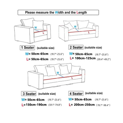 Waterproof Jacquard Sofa Cover - High Elasticity, All-Season Universal Cushion Protector, Anti-Slip Dust Cover