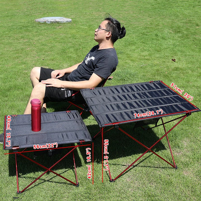 Foldable Outdoor Camping Table - Portable Desk for Beach, Hiking, Climbing, Fishing, & Picnic - Compact Folding Table, Essential Camping Supplies