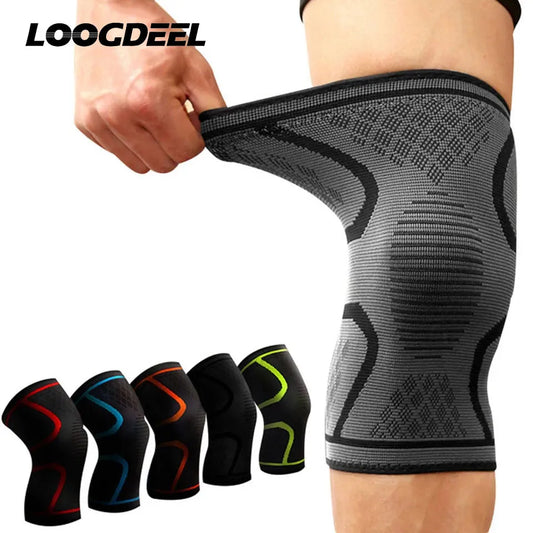 1PCS Fitness Running Cycling Knee Support - Elastic Nylon Sport Compression Knee Pad Sleeve for Basketball, Volleyball