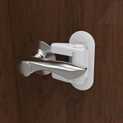 Universal Child Safety Door Lever Lock | Rotation-Proof Adhesive Security Latch | Professional Baby Proofing Solution