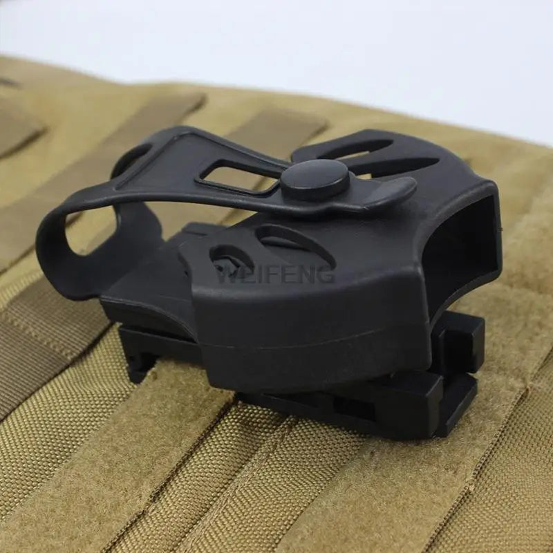 Tactical Handcuff Holster: 360 Degree Rotation Police Shackles Cover with Waist Belt Clip - Military Open Top Case Accessories