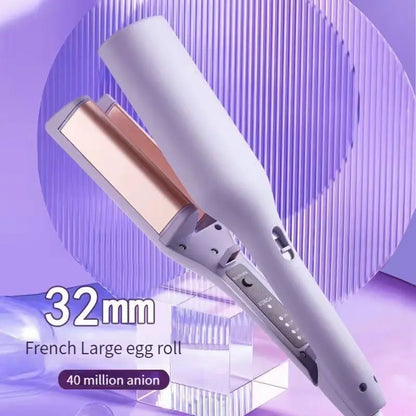 32MM Electric Curling Iron | Automatic Lambswool Curling Tool | Long Lasting Styling with French Styling Rotating Design