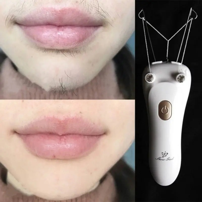 Mini Electric Facial & Body Hair Removal Device: USB-Powered Epilator Shaver Trimmer for Women - Neck, Lip, Chin, Arm, Leg