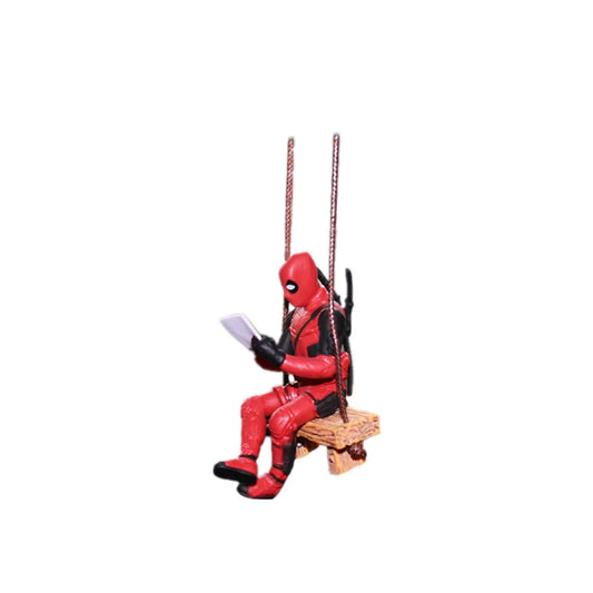 Marvel Deadpool Car Rearview Mirror Pendant – Mini Model Action Figure | New Hot Christmas Gift for Deadpool Fans