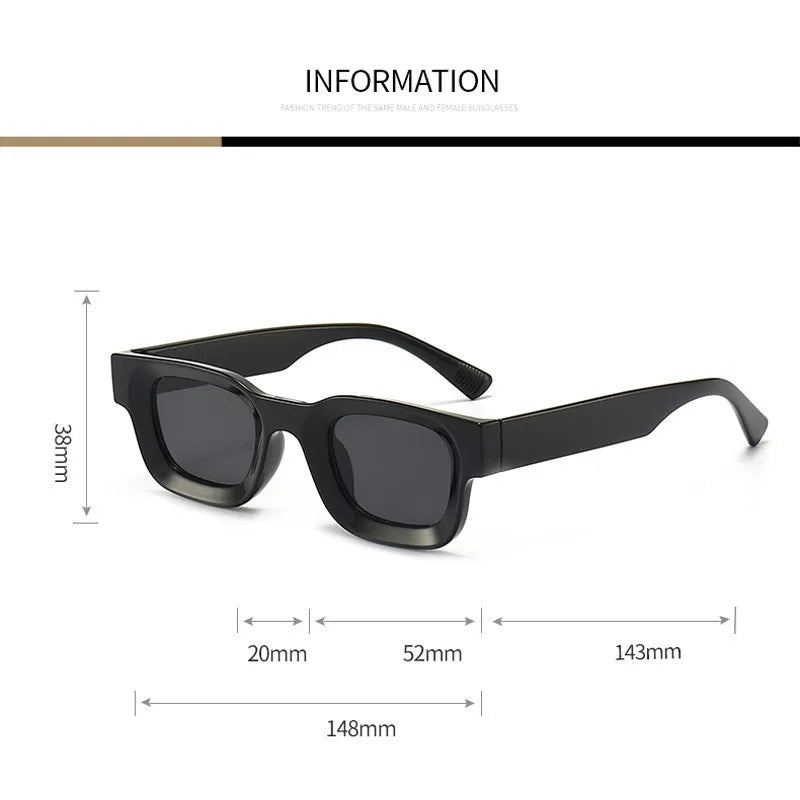 Fashion Small Square Sunglasses - Luxury Retro UV400 Shades for Men and Women, Trending Sun Glasses