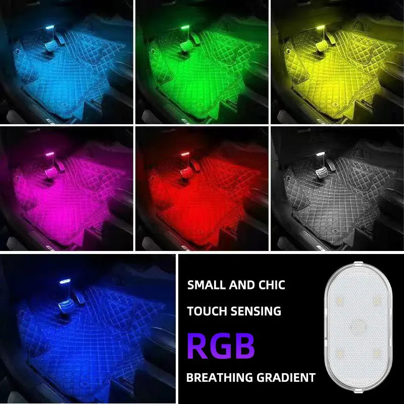 Car Touch Interior Light - Hand Car Roof Magnets Ceiling Lamp for Indoor Car Lighting and Night Reading - USB Charging Reading Lamp