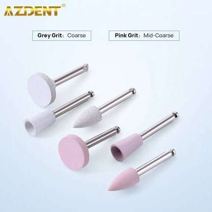 AZDENT Dental Composite Polishing Kit: 12PCS/Box RA 2.35mm Polisher - Low Speed Handpiece Porcelain & Natural Teeth Nail Polishing Set