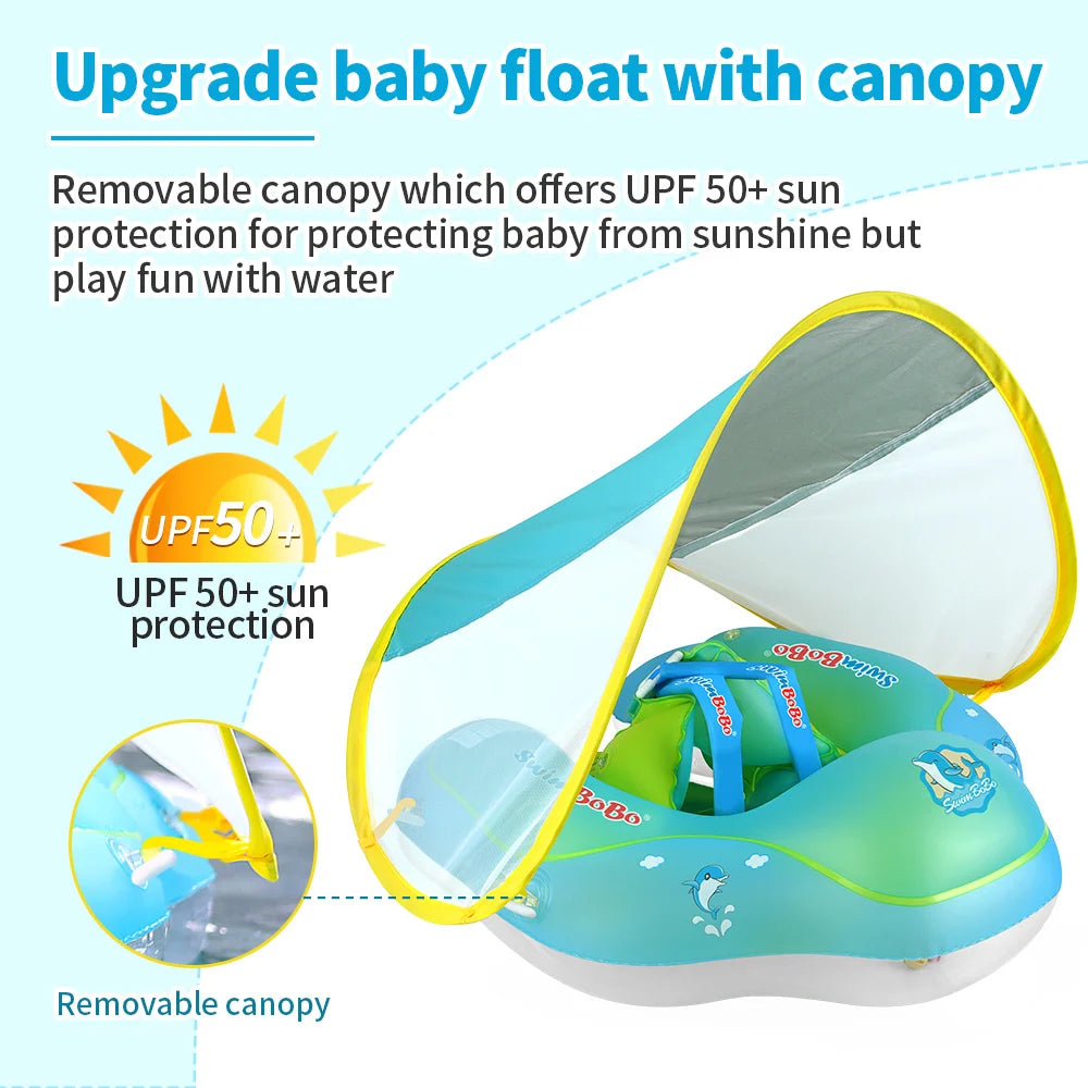 New Upgraded Inflatable Baby Swimming Float - Infant Floating Kids Swim Ring for Summer Bathing - Toddler Toys Circle Rings