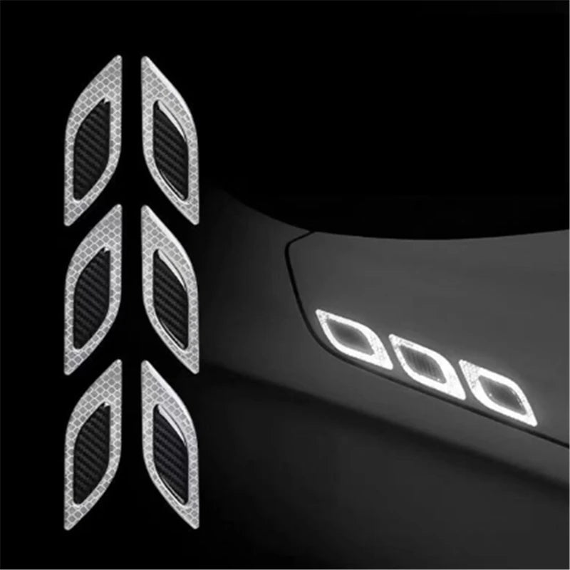 6pcs/Set Car Reflective Safety Stickers: Anti-Scratch Warning Decals for Truck, Auto Exterior Decoration