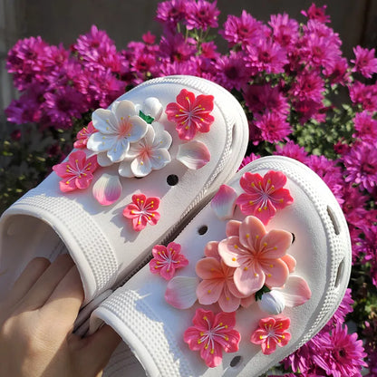 Hot Fashion Charms: Creative Branches and Flowers Clogs Shoe Buckle, Cute Shoes Accessories Decoration for Girls Gift