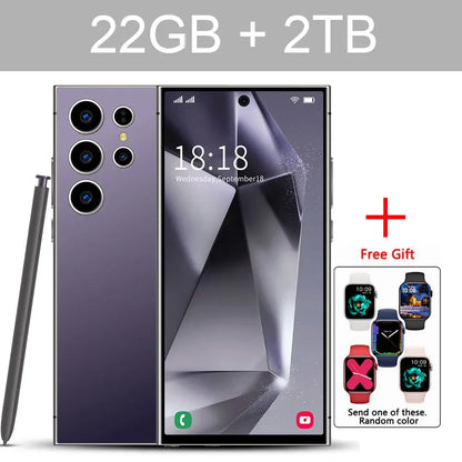 New S24 Ultra 7.3" HD Smartphone - Global Version, 4G/5G, Dual SIM, Android 14, 7800mAh Mobile Phone