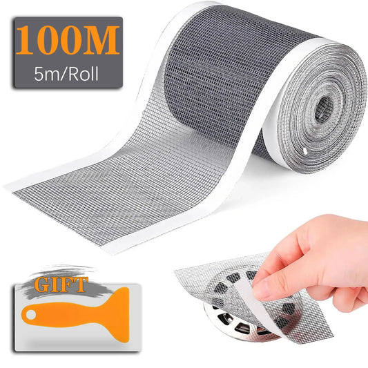 Self-Adhesive Shower Drain Hair Catcher - Disposable Mesh Sink Strainer Filter - Cuttable Floor Drain Stickers for Bathroom