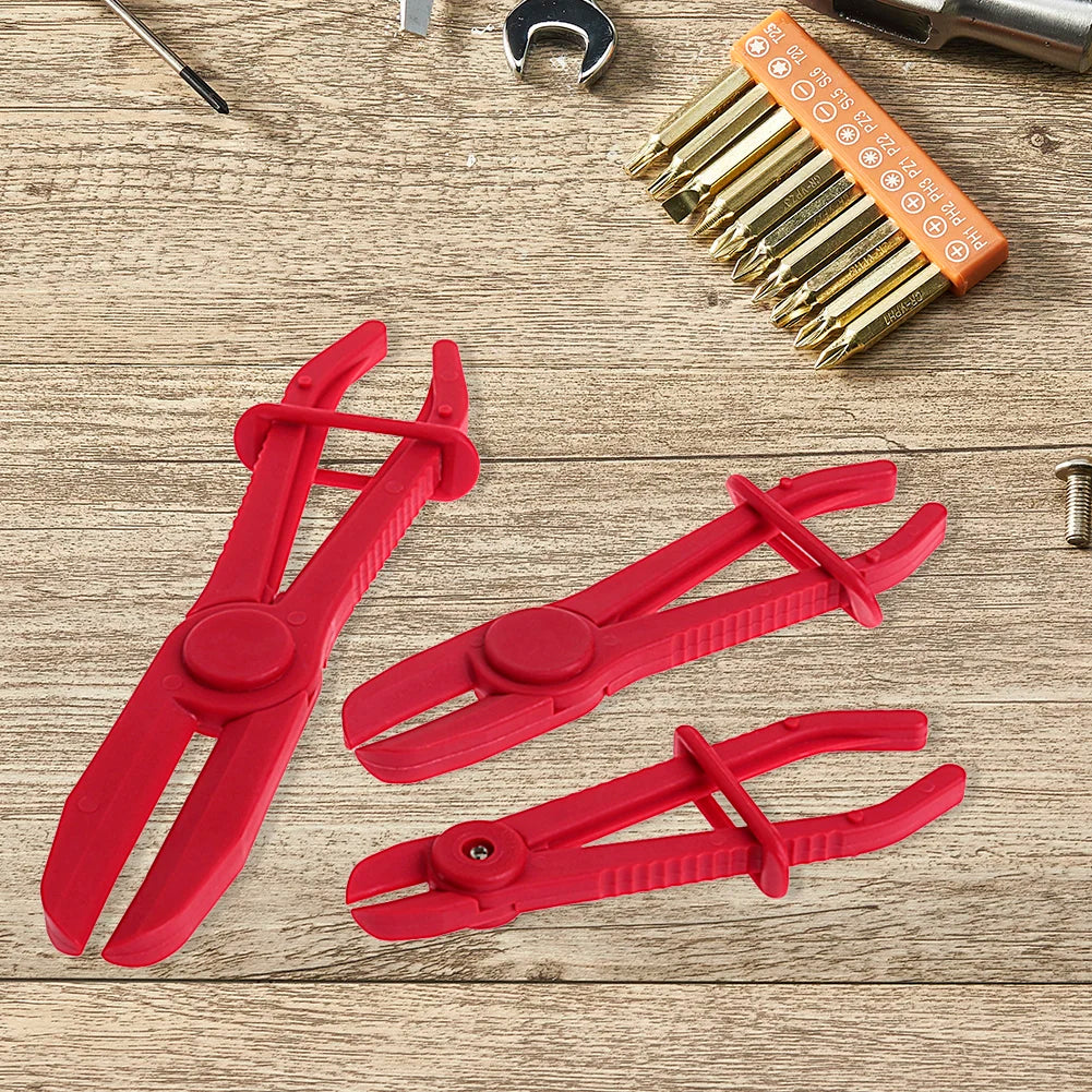 3-Piece Set Hose Tube Clamp Pliers Tool - Ideal for Brake, Fuel, and Water Line Repairs - Car Repair Hand Tool for Clamp Removal