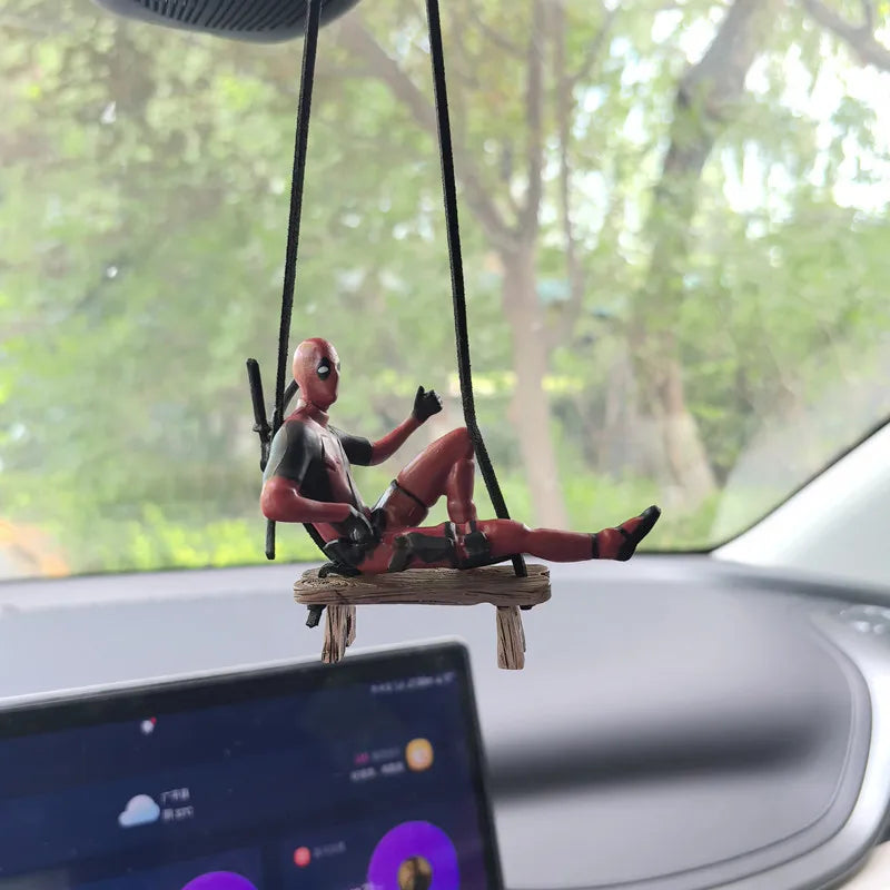 Marvel Deadpool Car Rearview Mirror Pendant – Mini Model Action Figure | New Hot Christmas Gift for Deadpool Fans