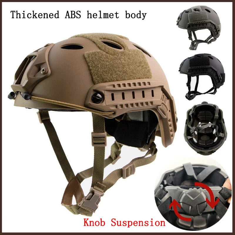 FAST Helmet Airsoft MH - Thickened ABS MH Helmet for Outdoor PJ Air Gun Shooting & CS Protective Equipment