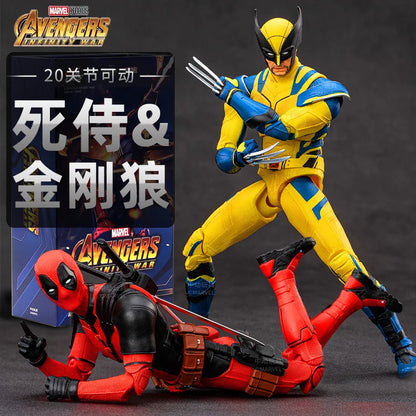 ZD Original X-Men Deadpool and Wolverine PVC Articulated Figure - Collectible Model Toy