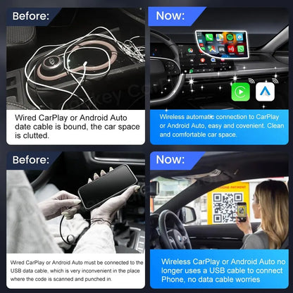 CarlinKit 5.0 2AIR Wireless CarPlay & Android Auto Adapter - Spotify Integration - Compatible with Mazda, Toyota, Mercedes, Peugeot, Volvo, Kia - 4-in-1 Connectivity Solution