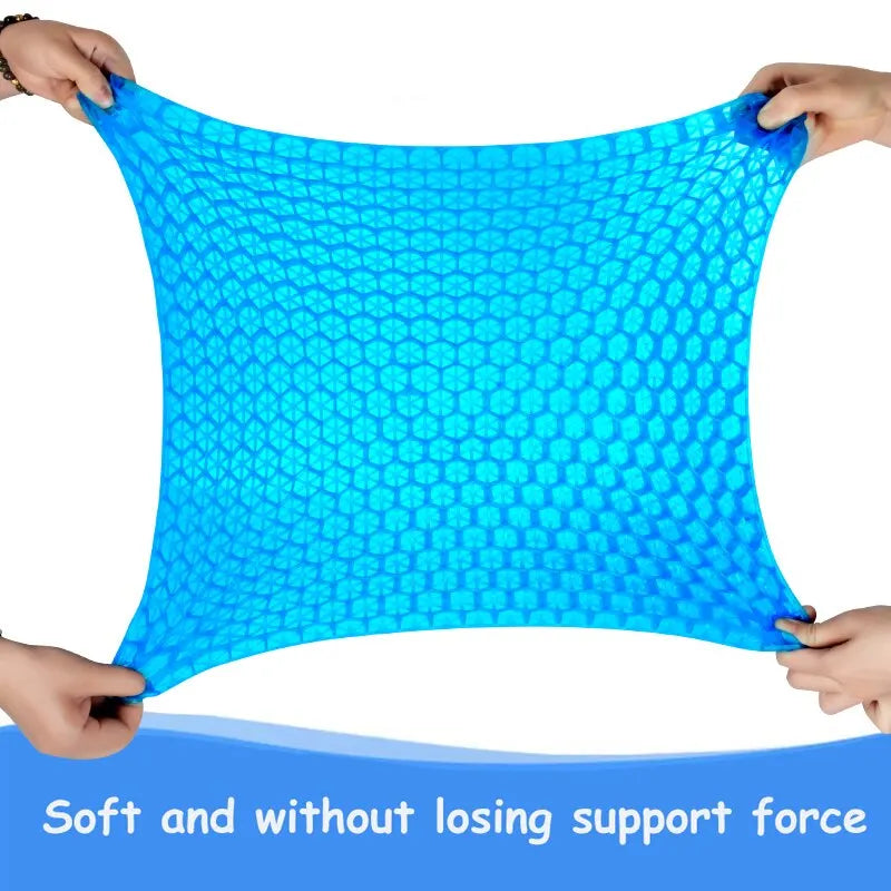 Summer Gel Seat Cushion - Breathable Honeycomb Design for Pressure Relief, Back and Tailbone Pain, Ideal for Home, Office, Wheelchair, and Cars